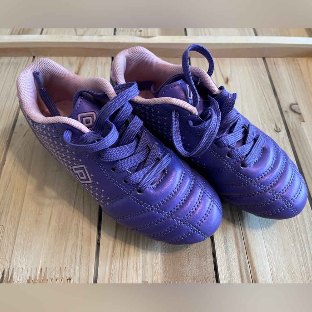 Little girls size 13 purple and pink Dream Pairs cleats